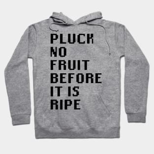 Pluck No Fruit Before It Is Ripe Hoodie